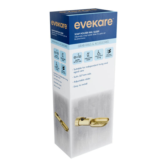 Evekare 32mm Brushed Brass Soap Holder - Adjustable - Easy Install – view 2