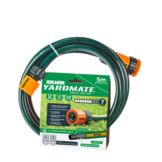 Holman Garden Hose - 12mm x 5m - PVC - Kink Resistant - Auzzistore