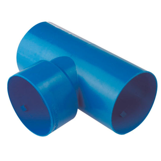 Vinidex Draincoil Tee 50mm Plastic Blue Easy Install Fitting