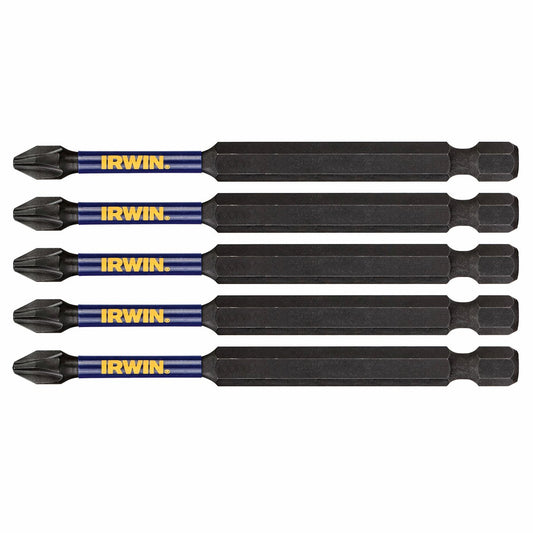 Irwin Impact Bits PH2 - 89mm - Magnetised - High Strength - 5 Pack – view 2 - Auzzistore
