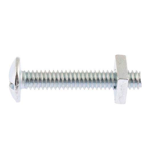 Zenith Mushroom Head Bolt and Nut 1/4 x 38mm Zinc Plated 25 Pack – view 2 - Auzzistore