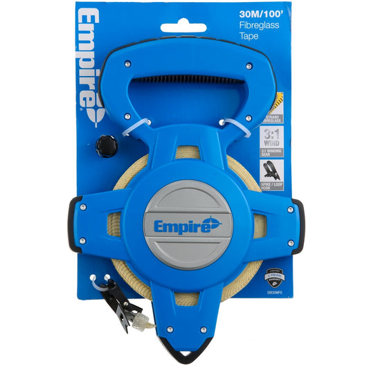 Empire 30m Fibreglass Long Tape - Durable - Accurate - Easy Use – view 2 - Auzzistore