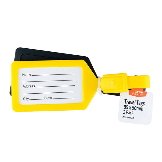 Taskmaster Travel Tag 2 Pack - Durable Luggage Identification Tags