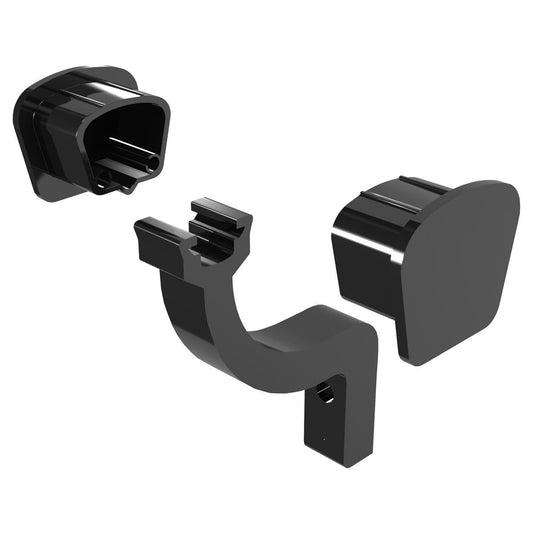 Peak Black Aluminium Deck Balustrade Brackets And End Caps 3 Pack - Auzzistore