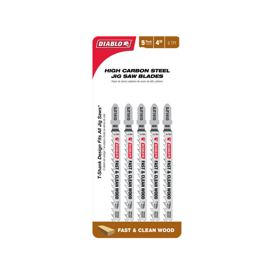Diablo 100mm High Carbon Steel Jig Saw Blade - 5 Pack - Fast Clean Cuts - Auzzistore
