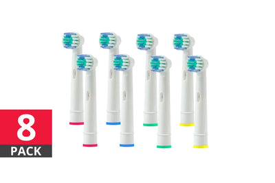 8 Pack Replacement Toothbrush Heads - Oral-B Compatible