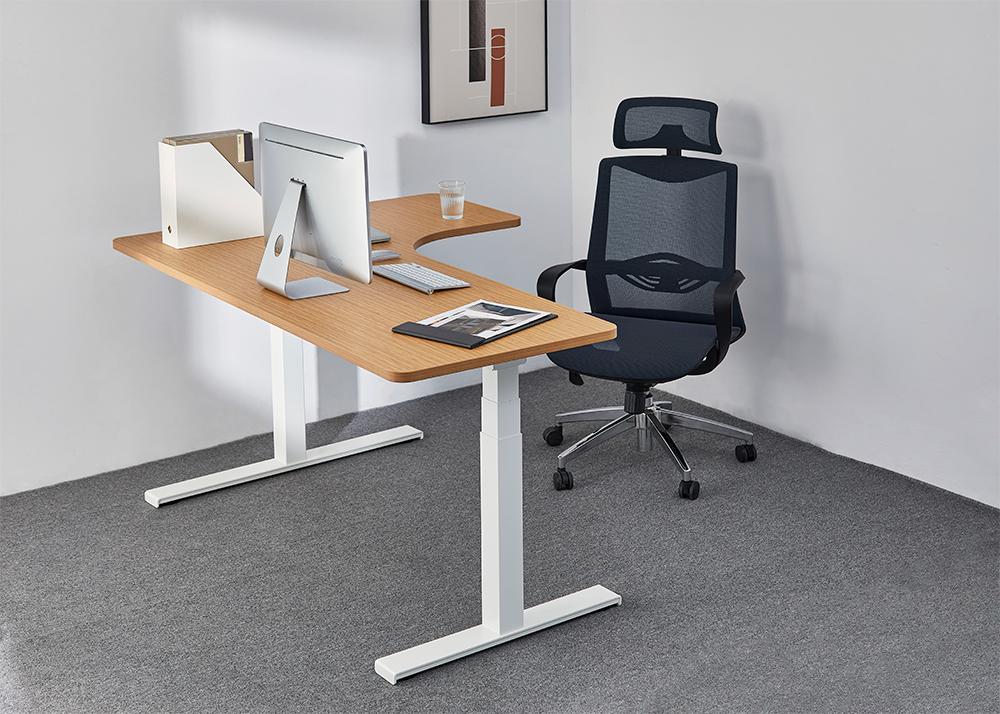 Gorilla Office 1600 x 1100 x 600mm Standing Desk (White/Oak)