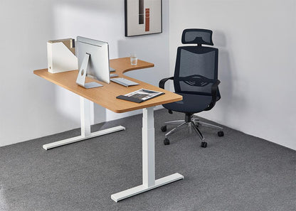Gorilla Office 1600 x 1100 x 600mm Standing Desk (White/Oak)