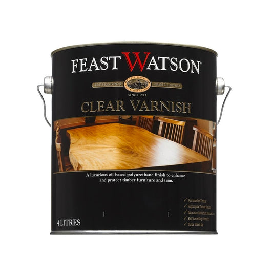 Feast Watson Clear Varnish 4L Gloss Oil Based Scratch Resistant Finish - Auzzistore