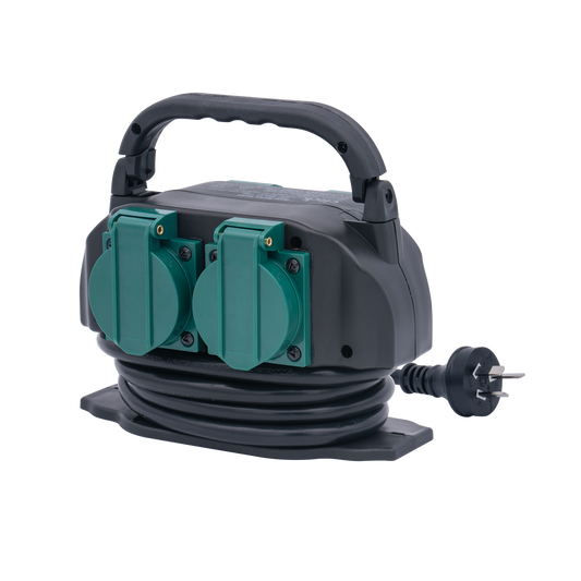 Click 4 Outlet Garden Socket with Handle - 4 x 10A - IP55 Protection - 1.5m Cable - Auzzistore
