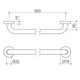 Caroma 300mm Chrome Grab Rail 450mm White Stainless Steel Support