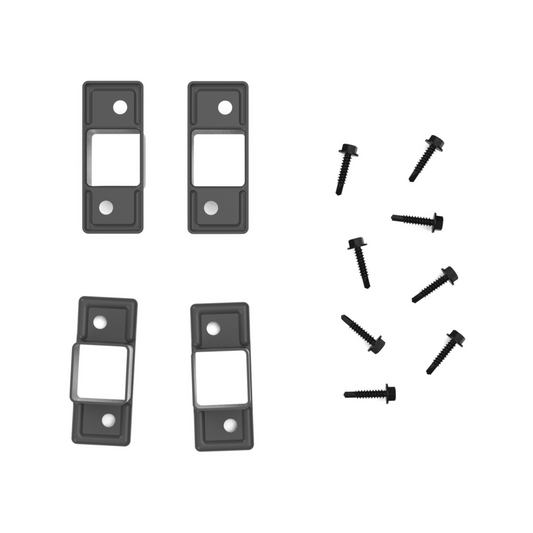Rapidfence Black Steel Panel Brackets 4 Pack - 33mm x 82mm - Durable - Auzzistore