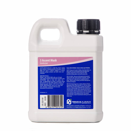 Peerless JAL Accent Musk Disinfectant 1L Liquid Anti-Bacterial Cleaner – view 2