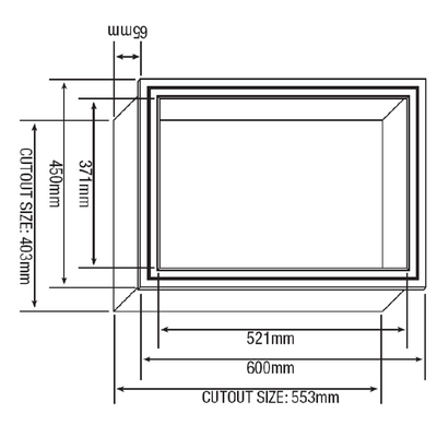 Builders Edge Manhole Frame Kit 450 x 600mm White Plastic Durable