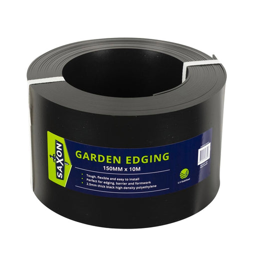 Saxon Black Garden Edge 150mm x 10m - Australian Made - 10m - Auzzistore