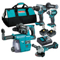 Makita Brushless 4 Piece Combo Kit DLX4148TX1 - 18V - Includes 2 Batteries - Fast Charger - Tote Bag