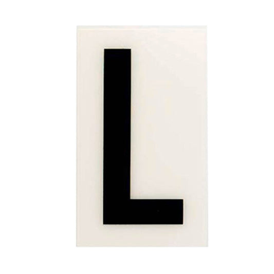 Sandleford 85mm White Self Adhesive House Letter L - Polycarbonate