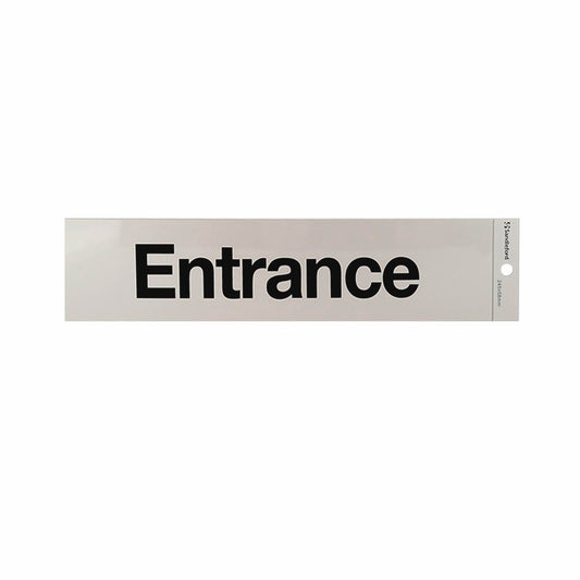 Sandleford Entrance Sign - Self Adhesive - Silver - 245 x 58mm - Auzzistore