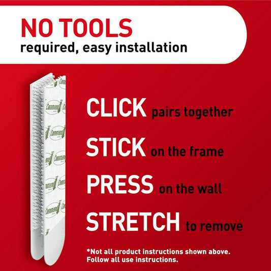 Command White Picture Hanging Strip Mixed Pack 16 Pairs - 96.5mm x 165.1mm - Damage-Free Hanging – view 2 - Auzzistore