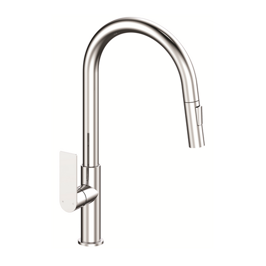 Mondella Chrome Rococo Pull Down Sink Mixer - 45mm x 435mm x 258mm - Lead-Free - Water-Saving
