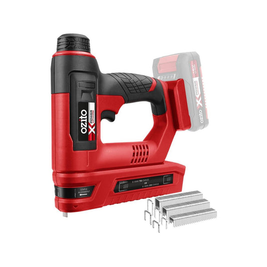 Ozito PXC 18V Cordless Staple Gun PXSGS 5021 - 80-100 Staples - Red/Black/Silver - Auzzistore