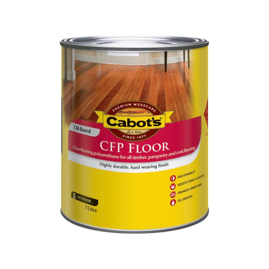 Cabot's Cabothane Clear Gloss 1L Oil Based Floor Polyurethane Durable - Auzzistore