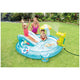 Intex Gator Inflatable Playcentre with Water Sprayer, Slide and Mushroom Shade for Kids