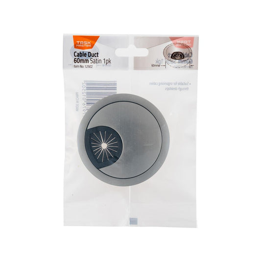 Taskmaster Cable Duct - 60mm - Zinc - Modern Satin Finish