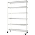 Trinity 6 Tier Steel Wire Shelf Rack Chrome Heavy Duty CTBFZ-0945