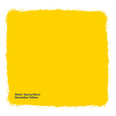 Dulux Spray Paint 340g Gloss Dandelion Yellow - Fast Drying - Self Priming