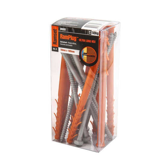 Ramset Ultra Long Anchor - 10 x 160mm - Nylon - Light Duty - Auzzistore