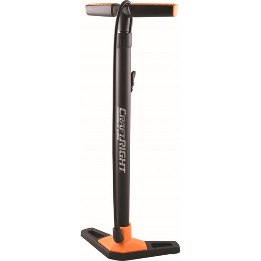Craftright Bike Floor Pump - 160 PSI - 580mm - Black - CR20100