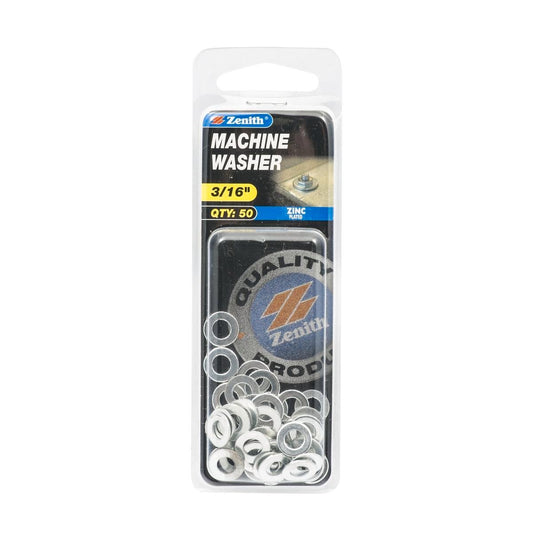 Zenith Machine Washer - 3/16 - 50 Pack - Zinc Plated - Internal Use - Auzzistore