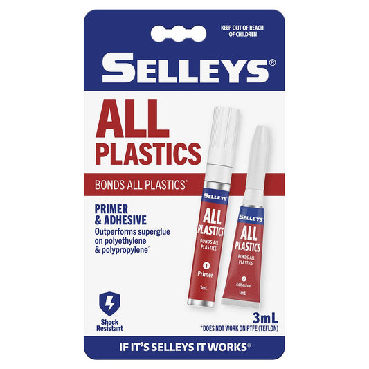 Selleys All Plastics Glue - 3ml - Clear - Shock Resistant