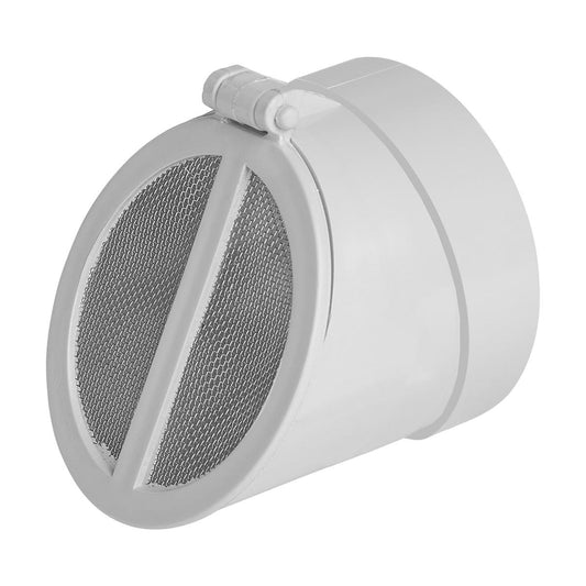 Rain Harvesting 90mm F Vented Screen Flap Valve - Grey - 1 Pack - Auzzistore