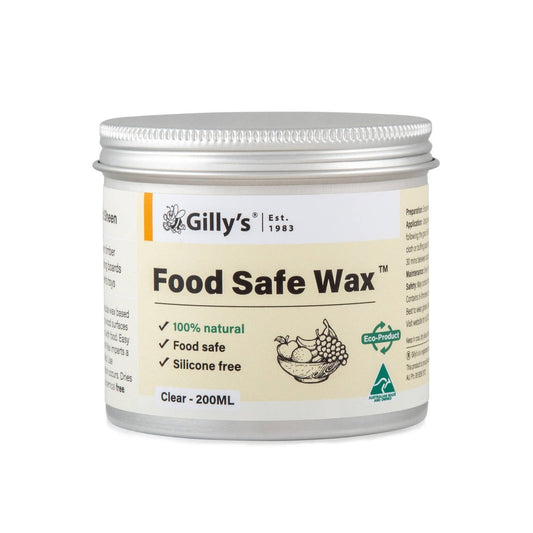 Gilly S Food Safe Wax - 200 ml - Natural Finish for Timber & Bamboo