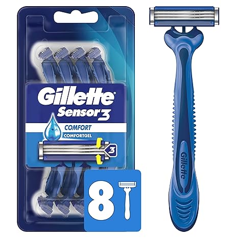 Gillette Sensor 3 Sensitive Disposable Razors - 8 Pack