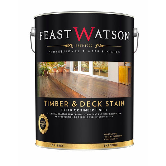 Feast Watson Black Japan Stain 10L Timber and Deck Semi-Transparent - Auzzistore