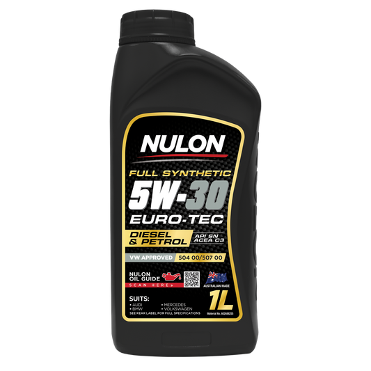 Nulon Full Synthetic 5W-30 Euro Tec Engine Oil - 1L - Excellent Heat Protection - Auzzistore