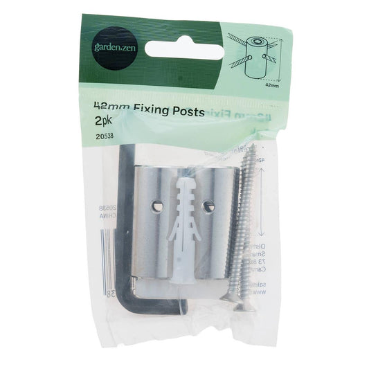 Garden Zen 42mm Fixing Posts 2 Pack - 316 Marine Grade Stainless Steel - Easy Installation - Auzzistore