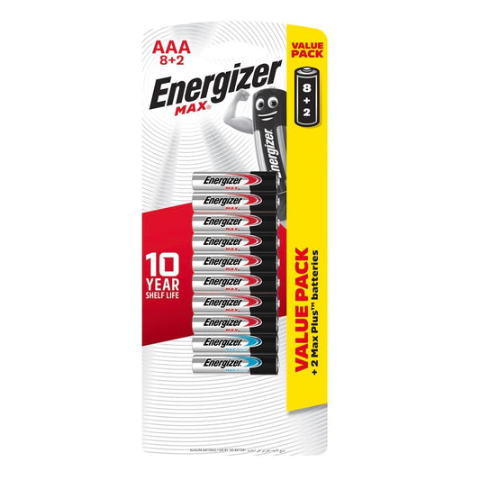 Energizer Max Batteries - AAA - Alkaline - Long Lasting - 8 Pack
