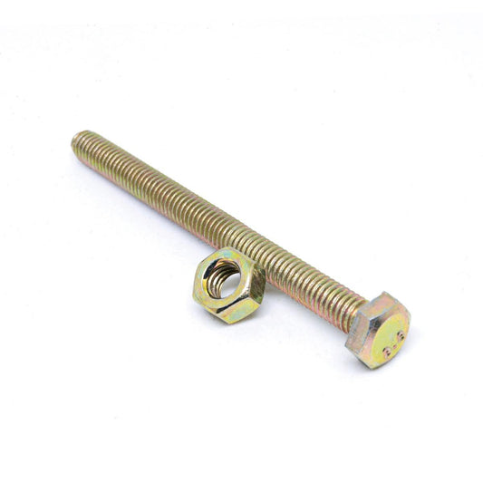 Pinnacle Hi Tensile Hex Bolt and Nut 12 x 75mm Yellow Zinc 2 Pack - Auzzistore