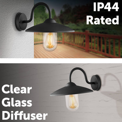 Verve Design Bristol Farm Wall Light - Outdoor - Powder Coated Steel - IP44