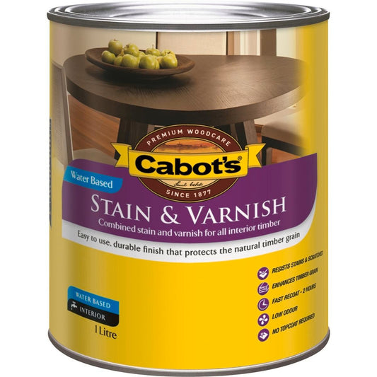Cabot's Maple Satin Water Based Stain - 1L - Durable - Low Odour - Auzzistore
