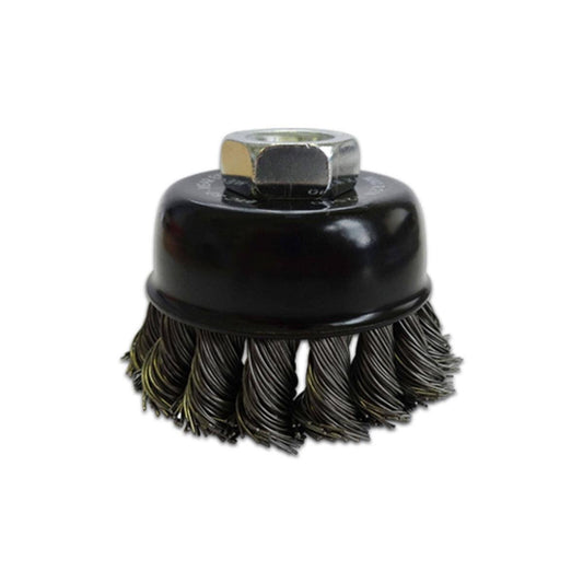 Josco 65mm Twistknot Cup Brush - Steel Wire - Rust Grime Removal - Auzzistore