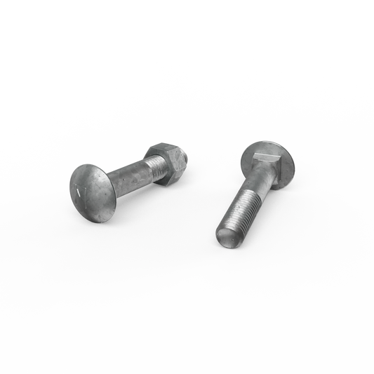 Zenith M12 x 65mm Hot Dip Galvanised Cup Head Bolts Nuts Each - Auzzistore