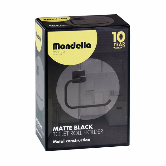 Mondella Matte Black Rococo Toilet Roll Holder - 170mm x 120mm x 70mm – view 2