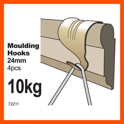 Everhang Brass Plated Picture Hanging Hook 10kg Steel 4 Pack