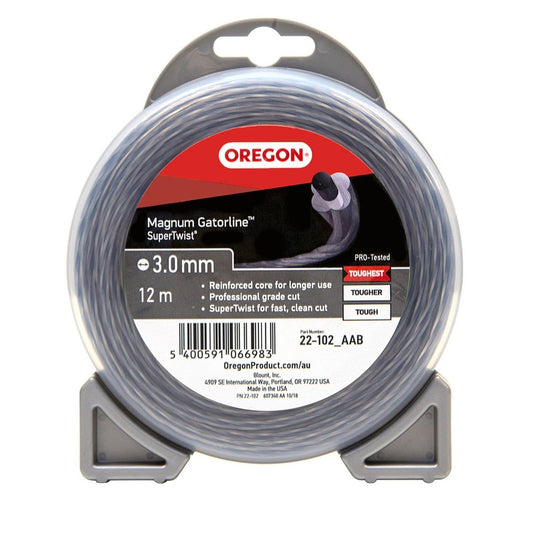 Oregon Supertwist Trimmer Line 3mm x 12m - Grey - Heavy-Duty - Auzzistore
