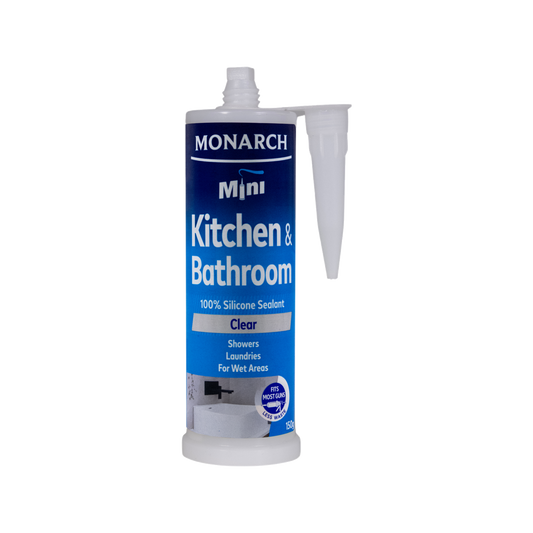 Monarch 150g Clear Mini Silicone - Waterproof Sealant - Flexible - Mould Resistant - Auzzistore
